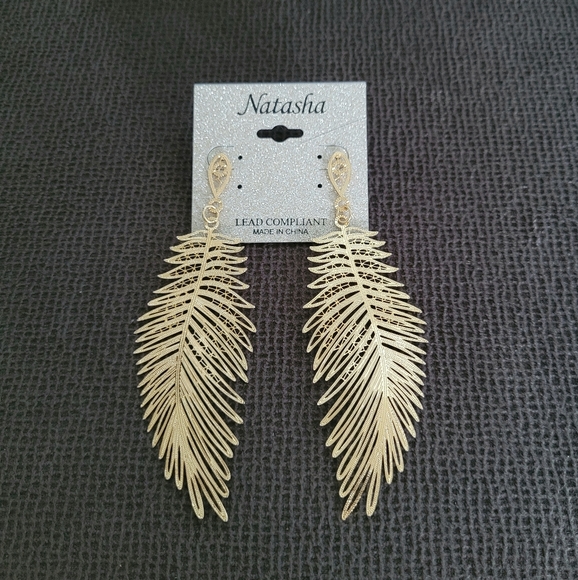 Natasha Couture Jewelry - Natasha Laser Cut✂️ Feather🪶 Earrings